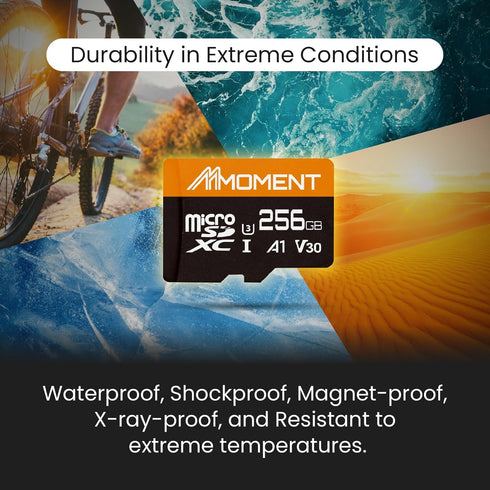 MMOMENT 256GB Micro SDXC Card, A1, UHS-I, U3, Class 10 Compatible, Read Speed Up to 95 MB/s, Write Speed Up to 70 MB/s, SD Adapter Included...