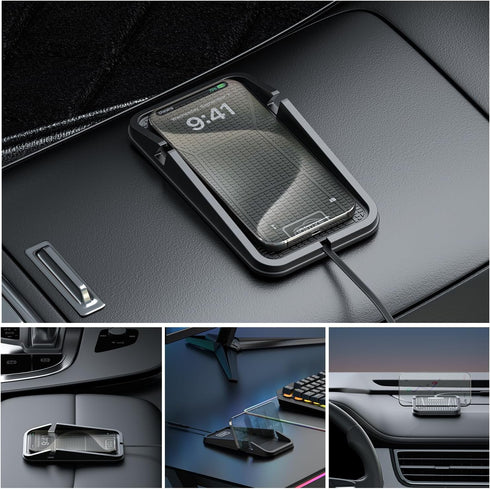 Wireless car Charger, Polmxs Fast Wireless Charger Charging pad No-Slip Wireless Phone Charger for car Cell Phone Cordless Charger Holder Wireless...