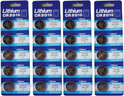 Generic Cr2016 Br2016 2016 3V Lithium Batteries 20 Pcs 4 Cards FBA...