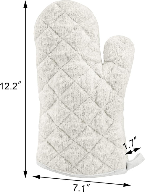 New Star Foodservice Oven Mitts with Extra Defense, up to 400F, Set of 2 (Tan (Terry Cloth), 13-Inch (Set of 2))...