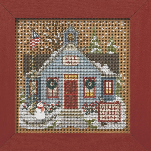 Mill Hill School House Beaded Counted Cross Stitch Kit Buttons & Beads 2022 Winter Series MH142236 Christmas Village...