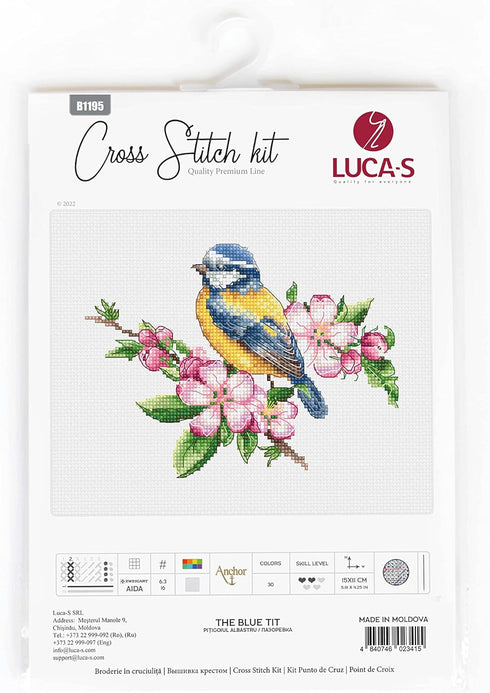 Cross Stitch Kit Luca-S - The blue tit B1195...