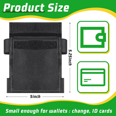 2 Pcs Security Ankle Wallet Pouch Black Ankle Wallet Stealth Wallet Tactical Wallet Nylon Leg Wallet Unisex Leg Strap Pocket for Credit Cards Trav...