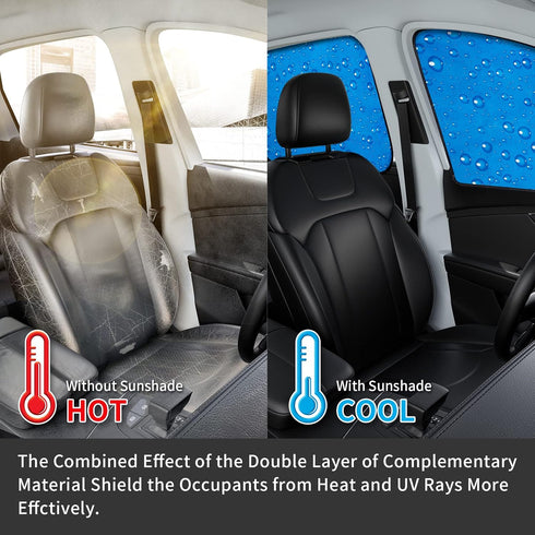 Aokway Side Window Sunshade Sun Shade for Car Window Double Thickness Auto Windshield Sunshades Curtain Universal Fit for Driver for Baby UV Prote...