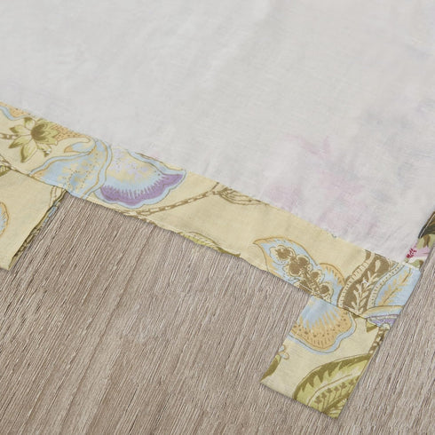Greenland Home Blooming Prairie Authentic Patchwork Tab Top Window Valance 84 x 21...