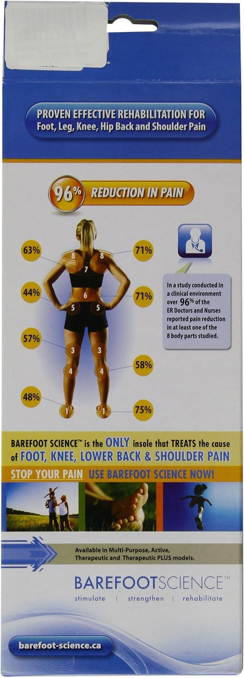 Barefoot Science Active Insole, 3/4 Small - (M 5-7.5 W 8-9.5)...