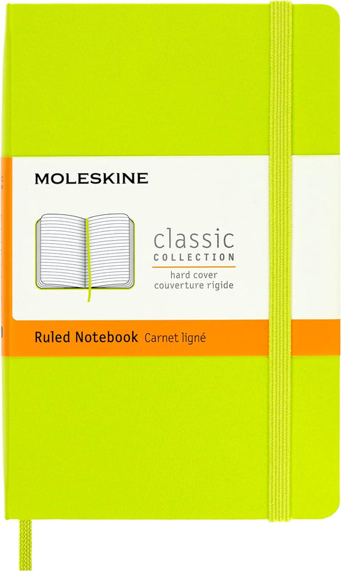 Moleskine Classic Notebook, Hard Cover, Pocket (3.5" x 5.5") Ruled/Lined, Lemon Green, 192 Pages...