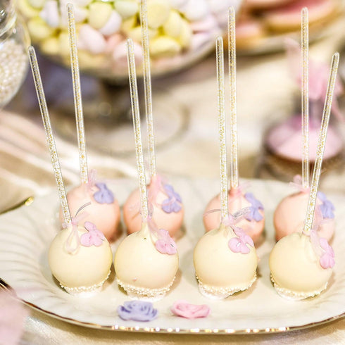 Honoson 100 Pieces Disposible Plastic Round Top Crystal Swizzle Sticks (Gold)...