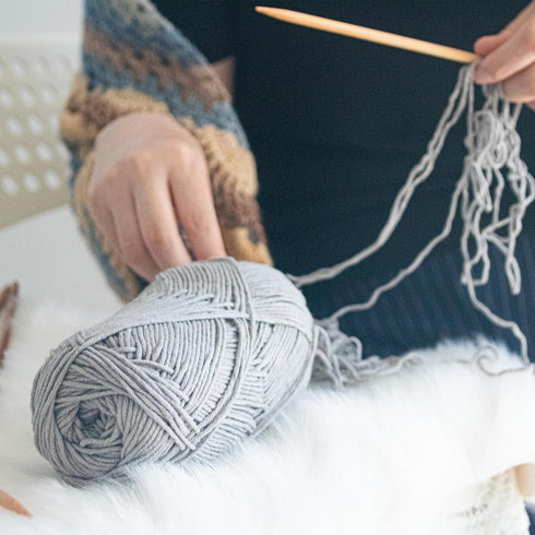 Baby Cotton Yarn, Soft Acrylic Yarn for Baby Knitting Crocheting Projects, 3.5oz?317yd?Grey......