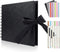 8.5x5.9 Inch Scrapbook Photo Album with DIY Accessories Kit - 60 Pages Black Kraft Paper DIY Handmade Album Scrapbook for Anniversary Wedding Grad...