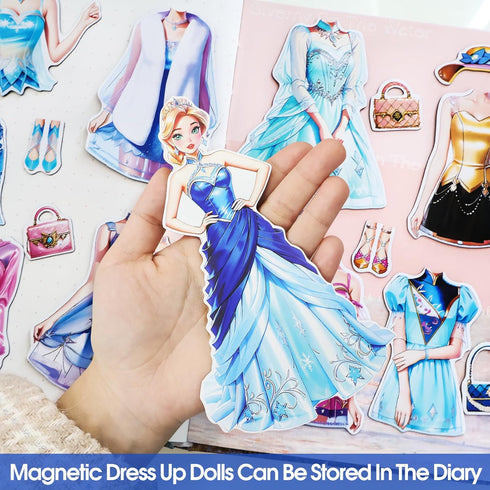Magnetic Dress Up Dolls, Magnetic Princess Dress Up Paper Dolls, Magnetic Dress Up Dolls for Girls Ages 4-7 Learning Created Imagine Set Birthday ...