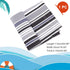 AHANDMAKER Chair Replacement Fabric, Canvas, Black and Gray Stripes, Casual, Durable for Beach, Garden, 44x17inch...