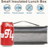 FlowFly Small Insulated Lunch box Portable Soft Bag Mini Cooler Thermal Meal Tote Kit with Handle for Work & School, Heather Grey...