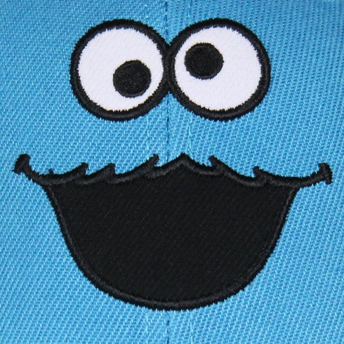 Sesame Street Cookie Monster Mens' Snapback Hat Adult Precurve Adjustable Cap | Perfect for Everyday Wear Blue...