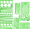 KESAPLAN 9 PCS Drawing Templates Plastic Rulers Multi-Function Measuring Rulers with French Curve Ruler,Geometric Drawings Templates Rulers Tool S...