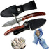 Oyster Shucker, Oyster Shucking Knife for Oyster Clam Pearl Shell Shucking, 2 Set Oyster Shucking Tool Kit, 2 Stainless Steel Oyster Knifes with W...