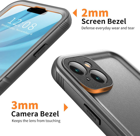 Cozycase Compatible with iPhone 14 Plus Waterproof Case - Full Body Shockproof Dustproof Dropproof Built in Screen Protector Rugged Waterproof Cas...