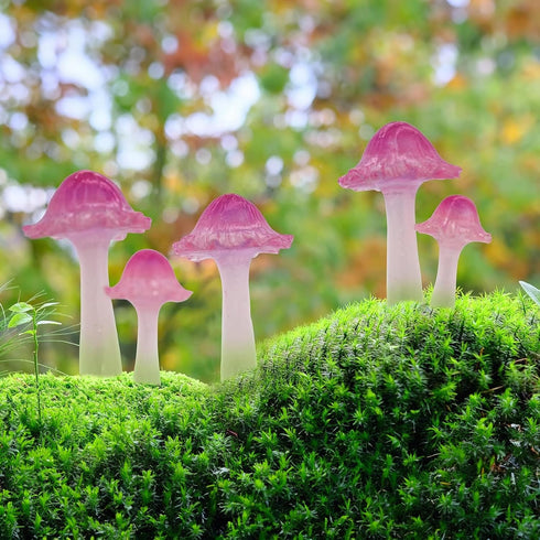 Mini Mushroom Figurines, Tiny Mushrooms Miniature Mushrooms Fairy Garden Accessories Terrarium Decor Micro Resin Mushroom Fairy Garden Decor Mushr...