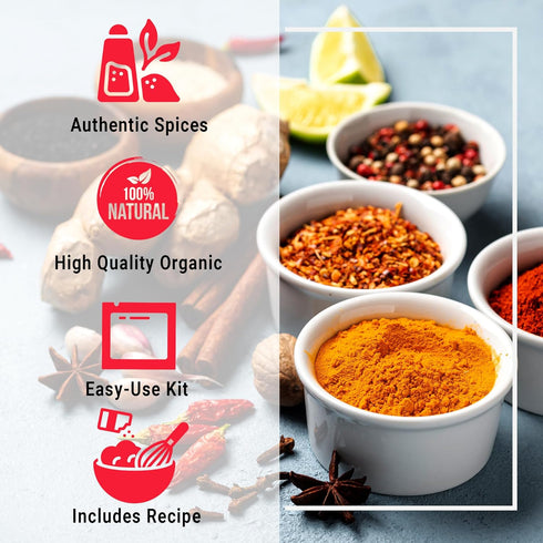 Tikka Masala, Butter Chicken Makhani, Tandoori Chicken Indian food spice kits by Flavor Temptations | Home Cook Authentic Indian Food | Organic, G...