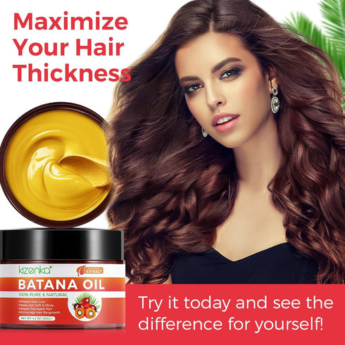 Raw Batana Oil for Hair Growth,100% Pure Natural Batana Oil from Honduras, Eliminate Hair Split Ends, Promotes Hair thickness for All Hair Types 4...