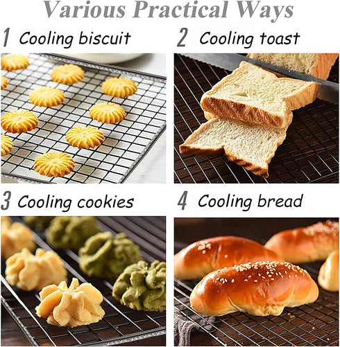 Air Fryer Basket, Compatible with Cuisinart TOA-60 Series/TOA-65 Air Fryer. Made with 304 Food-Grade Stainless Steel Wire Rack for Cooking and Bak...