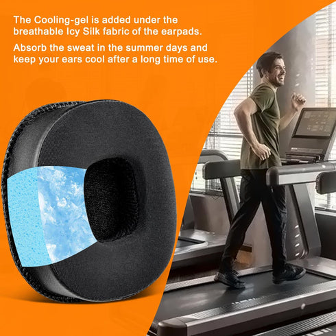 SOULWIT Cooling-Gel Replacement Ear Pads Cushions for Marshall MID ANC Active Noise Cancelling On-Ear Wireless Bluetooth Headphone, Earpads with N...