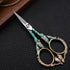 Embroidery Scissors, Sharp Pointed Sewing Scissors for Craft Cross Stitch Needlework Artwork Knitting Threading Small DIY Tools, 4.6in Gold Green ...