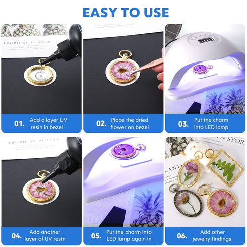 Wayin 200g UV Resin -Upgrade Ultraviolet Epoxy Resin Crystal Clear Hard Glue Solar Cure Sunlight Activated Resin for Handmade Jewelry, DIY Craft D...