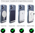 for iPhone 12 Pro Max Case - Transparent Hard PC Back Slim Shockproof Protective Case with Three-Way Stand and Magsafe Compatibility...
