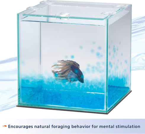Aqueon Pure Betta Beads, Blue...