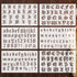 8 Pieces Lettering Stencils Calligraphy Letter Stencils Gothic Font Stencil Templates Alphabet Number Templates Plastic Number Drawing Painting St...