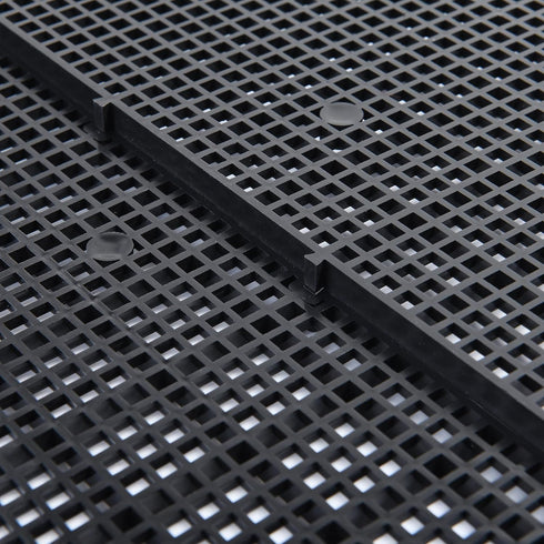 ALEGI Aquarium Grid Isolate Board Divider Fish Tank Bottom Black Filter Tray Plastic Crate (4pcs Black)...