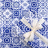 50 Sheets Moroccan Mosaic Tissue Paper,19.7 x 28 Inch Gift Wrapping Tissue Paper Blue Tiles Partern Art Tissue for Wedding Invitation Bridal Showe...