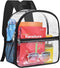 Paxiland Clear Backpack Stadium Approved 12×12×6 with Reinforced and Wider Shoulder Straps, Small Clear Bag for Schools, Concerts, Work, Festivals...