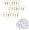Gold Color Earring Hooks and Transparent Earring Backs - Nickel-Free Ear Wires (18mm) - Plastic Stopper Replacement Safety Back (2.5mm x 3mm) -for...