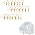 Gold Color Earring Hooks and Transparent Earring Backs - Nickel-Free Ear Wires (18mm) - Plastic Stopper Replacement Safety Back (2.5mm x 3mm) -for...