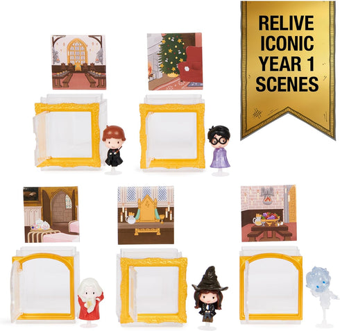 Wizarding World Harry Potter, Micro Magical Moments Hogwarts 5-Pack Mini Figures Gift Set with Display Cases (Amazon Exclusive), Kids Toys for Age...