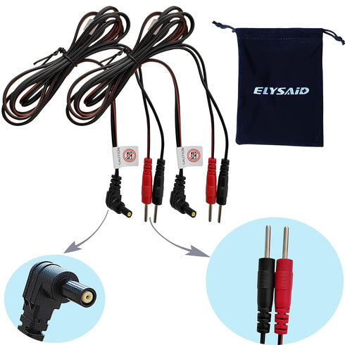 2Pcs/pack Replacement Electrode Lead Wires Connect Cables Pin 2mm For TENS Electronic Therapy Machines...