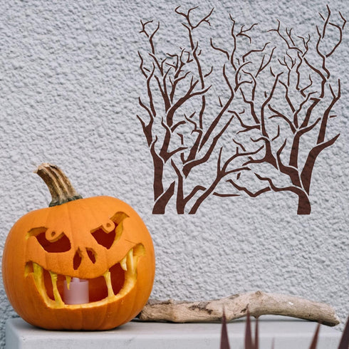 FINGERINSPIRE Tree Stencil with Branches 11.8x11.8inch Reusable Tree Drawing Stencil Branches Stencils for Painting Natural Plants Stencils for Pa...