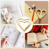 100pcs Mini Gold Heart Paper Clips, Small Cute Love Shaped Paper Clips Stainless Steel Metal Paper Clips Bookmarks for Document Note Sorting Organ...