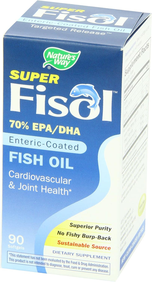 Nature's Way Super Fisol Fish Oil, Supports Heart and Joint Health*, 90 Softgels...