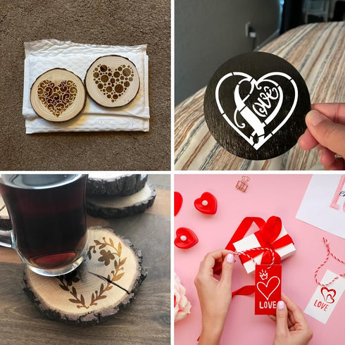 Small Heart Stencils for Painting on Wood Stone Reusable Love Stencils for Adults on Wood Fabric Rock Card Art Paint Wall Furniture Home Decor...