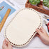 PH PandaHall Wooden Basket Bottom, 11.8 x 7.6 Inch Oval Wooden Base Shaper Blank Crochet Base for Thick Yarn DIY Knitting Basket Weaving Supplies ...