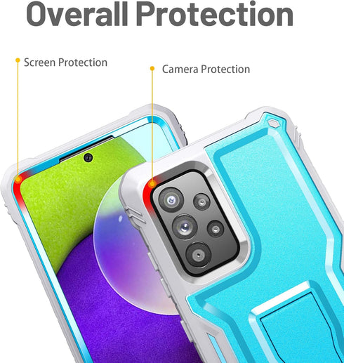 FITO for Samsung A52 Case Built in Screen Protector, Dual Layer Shockproof Heavy Duty Case with Kickstand Compatible with Samsung Galaxy A52 Phone...