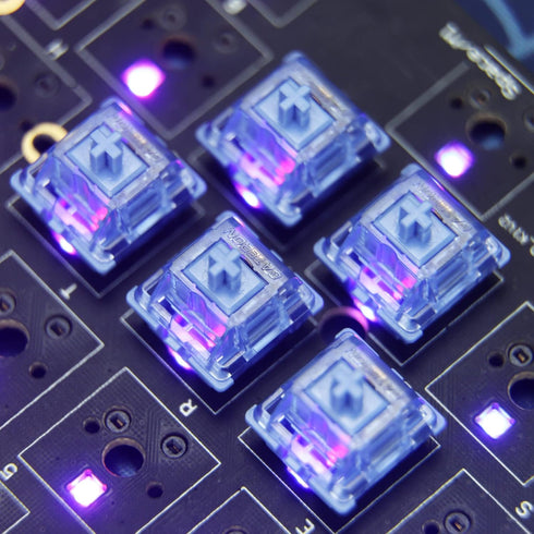 Gateron China Joy Switch Mechanical Keyboard Custom 45gf 50gf Pom Series 5 Pin Purple Blue CJ Translucent Mechanical Keyboard Switch (70 PCS, CJ L...