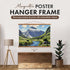 Magnetic Poster Hanger 24” Poster Frame with Strong Magnets, Complete Hanging Kit for Posters, Art, Maps, and More, Fits 24x17, 24x20, 24x36, Teak...