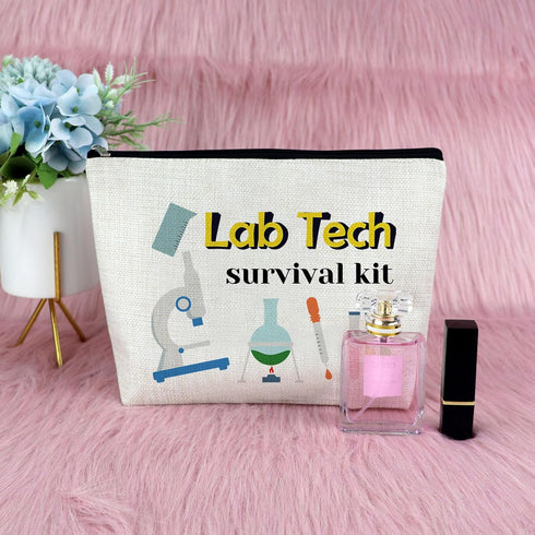 Lab Tech Gift Makeup Bag Medical Lab Scientist Gift Laboratory Technician Cosmetic Bag Lab Week Gifts Lab Employee Appreciation Gifts Lab Assistan...