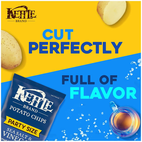 Kettle Brand Potato Chips Sea Salt & Vinegar Kettle Chips, 13 Oz...