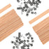 NOOR 50 Wooden Wicks for Candle Making - Double Layer Crackling Wood Wicks with Metal Clips - Smokeless, Eco-Friendly, Ideal for Soy Wax & DIY Can...