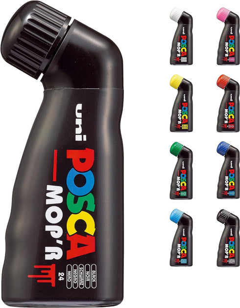 Uni POSCA Paint PCM-22 MOP'R Marker Black with XXL (3-19mm) Round Tip, Versatile for Multiple Surfaces, ACMI-Certified Non-Toxic Formula Ensuring ...
